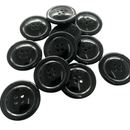 Botão Costura Grande Preto 34mm 4 Furos 50 peças