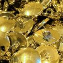 Botão Pezinho 18mm Dourado - 200 peças - Pacote Fechado
