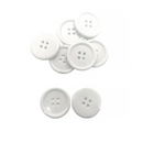Botão Branco 20.5mm 4 Furos - 50 Peças