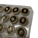 Botão Pezinho Dourado 23mm 100% Metal 50un Qualidade A Flor