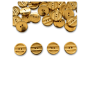 Botão De Costura Dourado 18mm 2 Furos - 50 Unidades