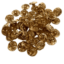 Botão Pezinho Costura Dourado 12mm 100% Metal - 50 peças