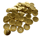PACOTE FECHADO - Botão 4 Furos Dourado Borda trabalhada 20mm 200Un