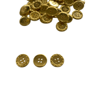 Botão 4 Furos Dourado 20mm 50Un