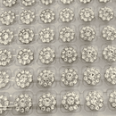 Botão Pezinho Prata 18mm Metal Vidro 100un Qualidade A+ Luxo