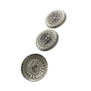 Botão Pezinho Dourado Prata 17mm Metal e Vidro 100un Tipo A