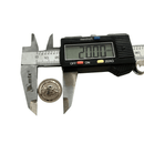 PACOTE FECHADO - Botão Pezinho Brasão Metal Prata 20mm 200Un