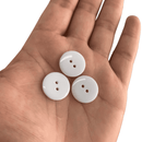 Botão Costura Branco 32L 20mm 2 Furos - 200 peças