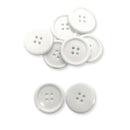 Botão Branco 18mm 4 Furos - 50 Peças