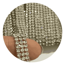 Micro Manta de Strass 7mm x 10m Brilho Cristal Termocolante