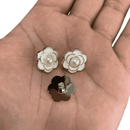 Botão Pezinho Flor Perolada 17mm 50Un