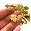 Botão Pezinho 18mm Dourado - 200 peças - Pacote Fechado