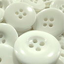 Botão Branco 20mm 4 furos - 200 Peças - Pacote Fechado