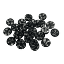 Botão Costura Preto Transparente 2 Furos 12.5mm - 50un
