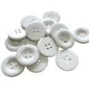 Botão Costura Branco 40L 25mm 4 Furos - 50 peças