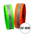 Faixa Refletiva Uniforme Gorgurão Fluorescente Rolo 100m