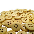 Botão Marrom Claro 13mm 4 Furos - 1.000 peças