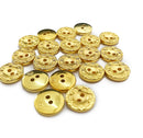 Botão De Costura Dourado 13mm 2 Furos - 1000 Unidades
