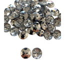 Botão Chaton Prata 20mm 2 furos - 50 peças