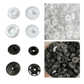 Botão Pressão Tic Tac 12mm Preto ou Branco - 1000 peças