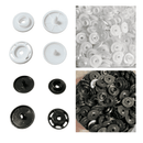 Botão Pressão Tic Tac 12mm Preto ou Branco - 1000 peças