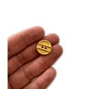 Botão De Costura Dourado 18mm 2 Furos - 50 Unidades