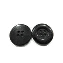 Botão Costura Alfaiataria Blazer Preto 21mm 4 Furos