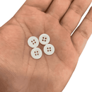 Botão 4 Furos Branco 12.5mm 50Un