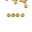 Botão De Costura Dourado 13mm 2 Furos - 1000 Unidades