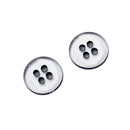 Botão de Costura Fumê 11.5mm ou 12.5mm 2 ou 4 Furos - 1000un