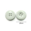 Botão Branco 20mm 4 furos - 200 Peças - Pacote Fechado