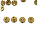 Botão De Costura Dourado 13mm 2 Furos - 50 Unidades