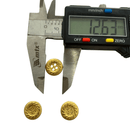 Botão 4 Furos Dourado 13mm 50Un