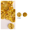 Botão De Costura Dourado 13mm 2 Furos - 1000 Unidades