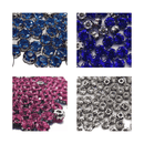 Strass de Rebitar 6mm + Rebite Aço inox - Alto Brilho - 100 Peças