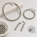 PACOTE FECHADO - Perola Com Furo Prata 4mm 21.000Un