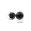 Botão Costura Com Pezinho 11.5mm Preto - 50 Peças