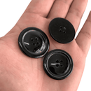 Botão Costura Grande Preto 34mm 4 Furos 50 peças