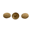 Botão Pezinho Texturizado de Metal Dourado 18mm 50Un