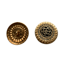 Botão Pezinho Dourado Prata 17mm Metal e Vidro 100un Tipo A