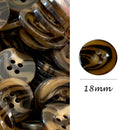 Botão de Costura Tartaruga 18mm 4 Furos - 50 Unidades
