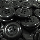 Botão Costura Alfaiataria Blazer Preto 21mm 4 Furos
